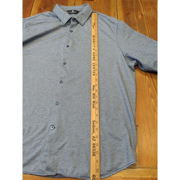 Hart Shaffner Marx Long Sleeve 100 Percent Cotton Shirt Blue Men XXL - Picture 4 of 6